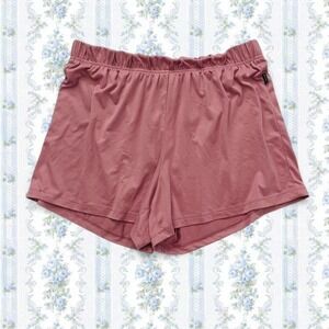 Pink High-Waisted Eddie Bauer Loungewear Shorts With Elastic Waistband